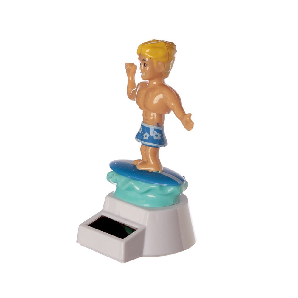 Figurine solaire Surfeur bleu
