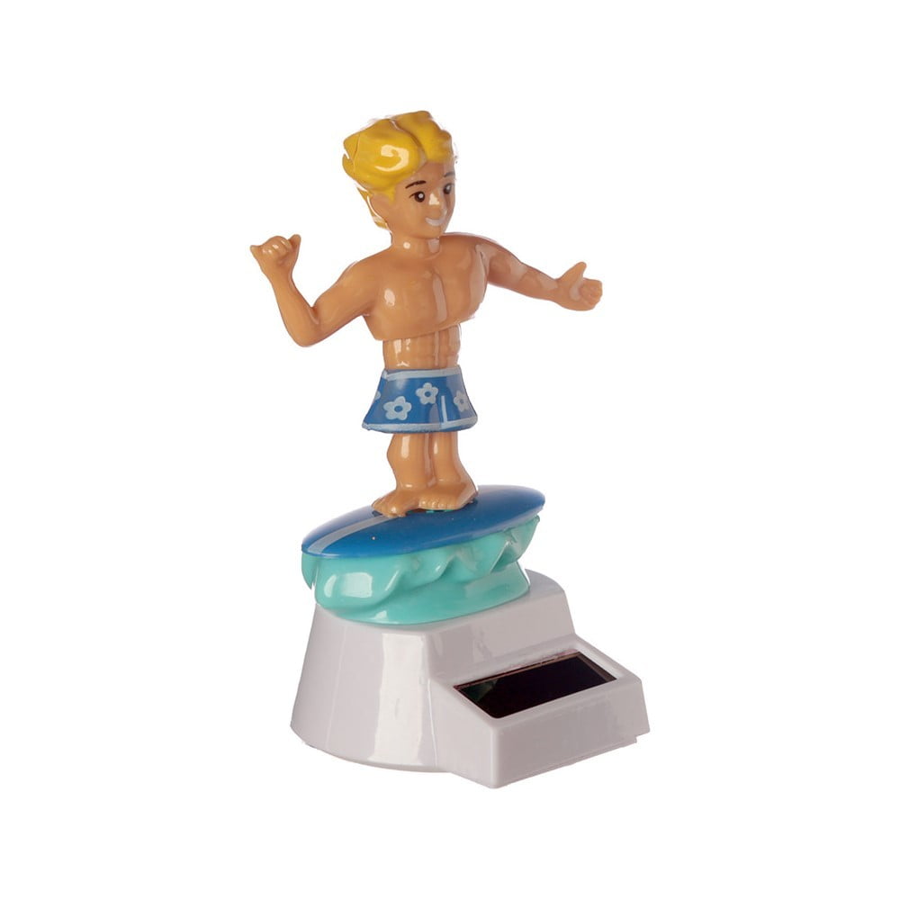 Figurine solaire Surfeur bleu