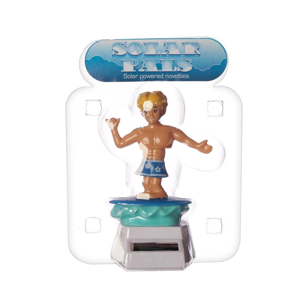 Figurine solaire Surfeur bleu