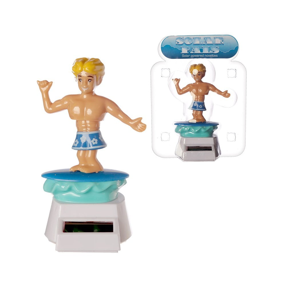 Figurine solaire Surfeur bleu