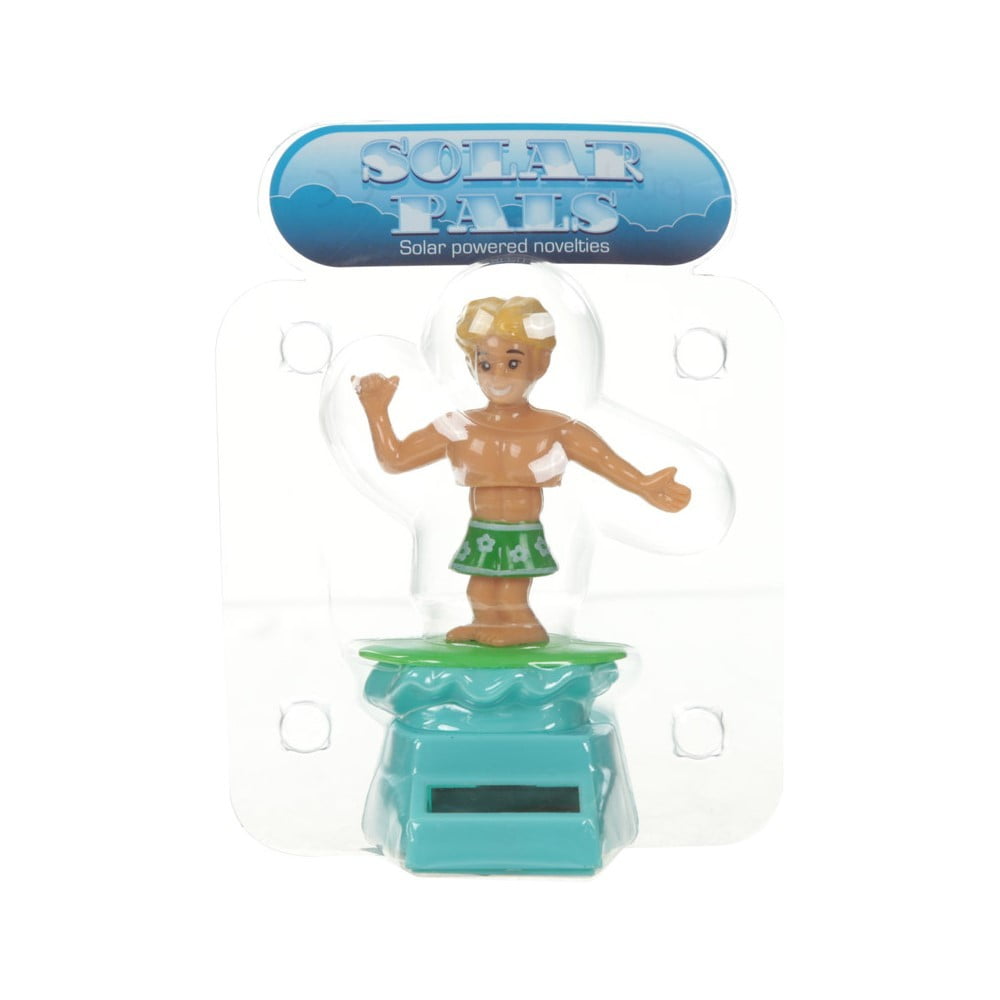 Figurine solaire Surfeur vert