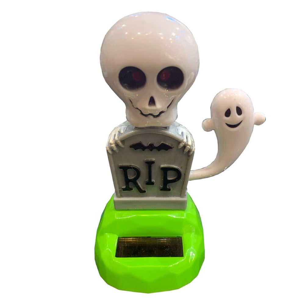 Figurine solaire Tête de mort