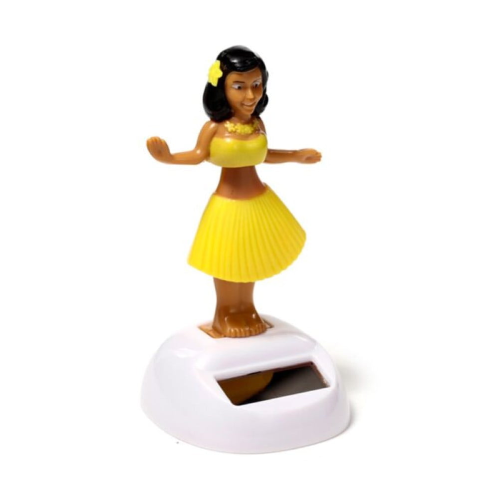 Figurine solaire Vahiné – Robe jaune