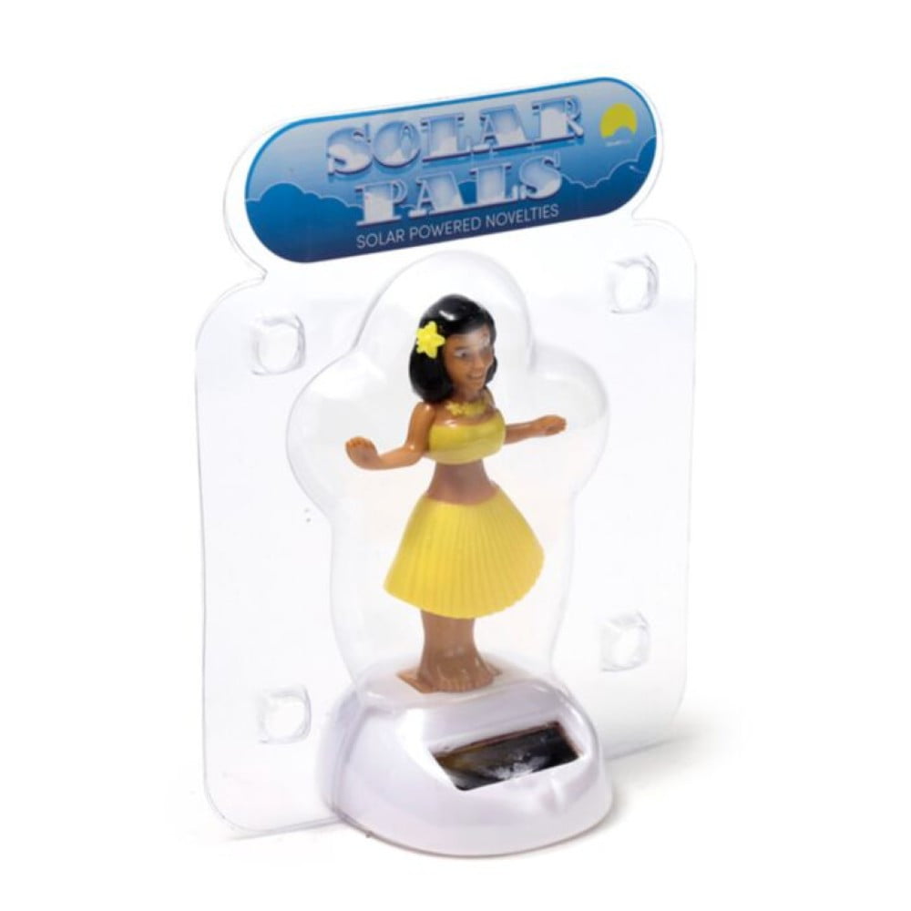 Figurine solaire Vahiné – Robe jaune