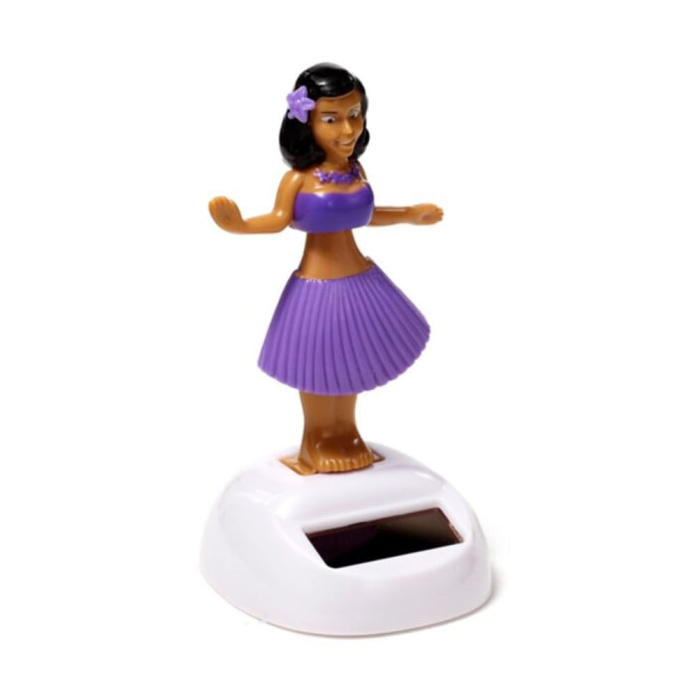 Figurine solaire Vahiné – Robe mauve