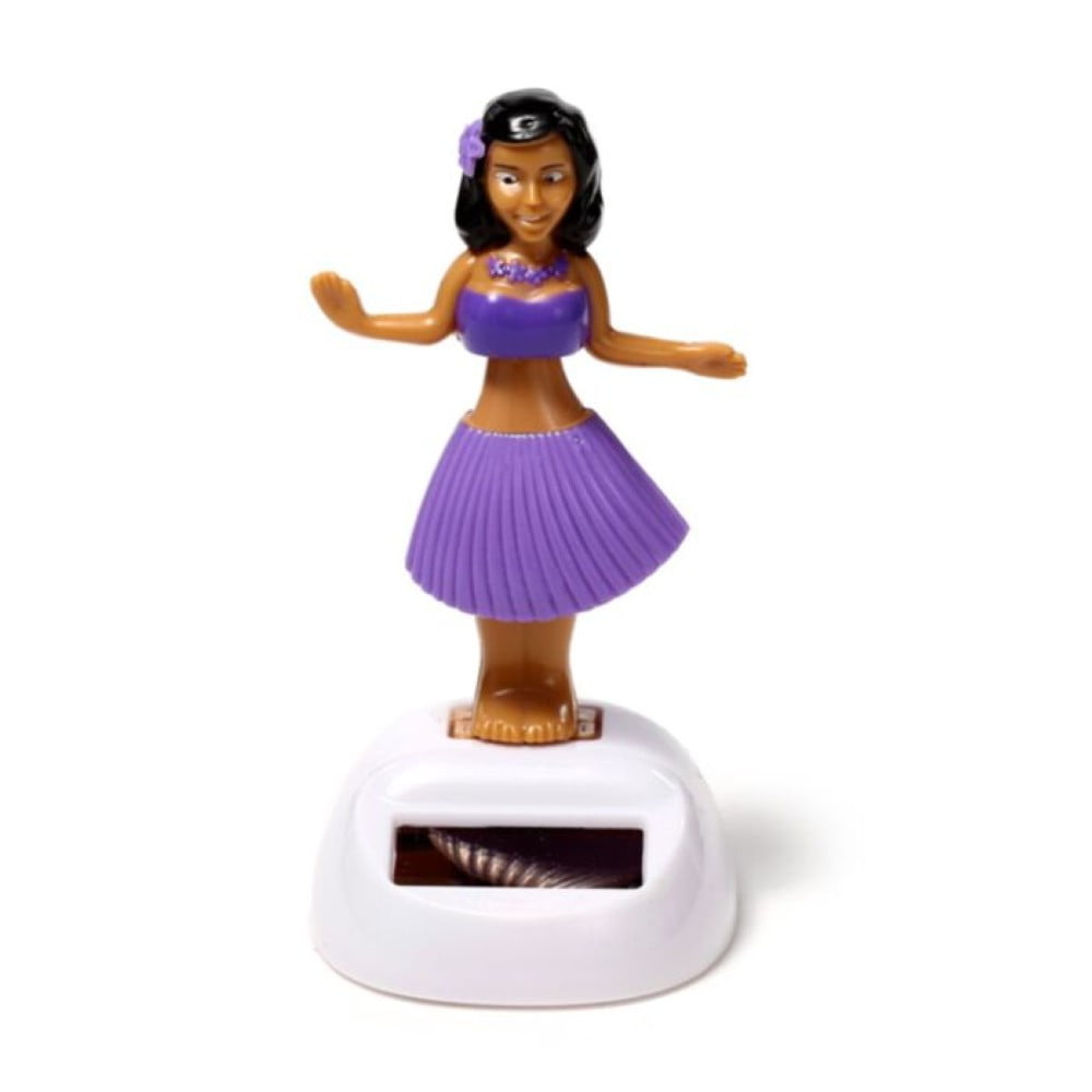 Figurine solaire Vahiné – Robe mauve