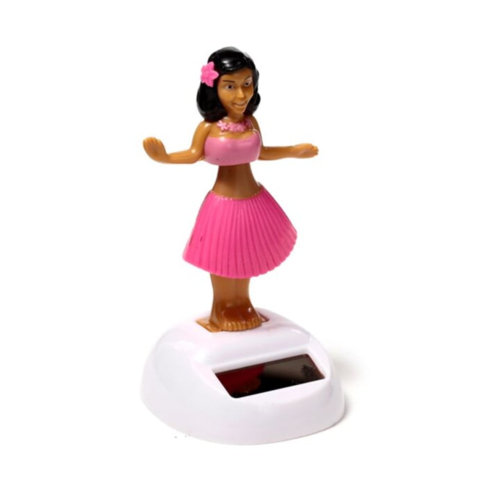Figurine solaire Vahiné – Robe rose
