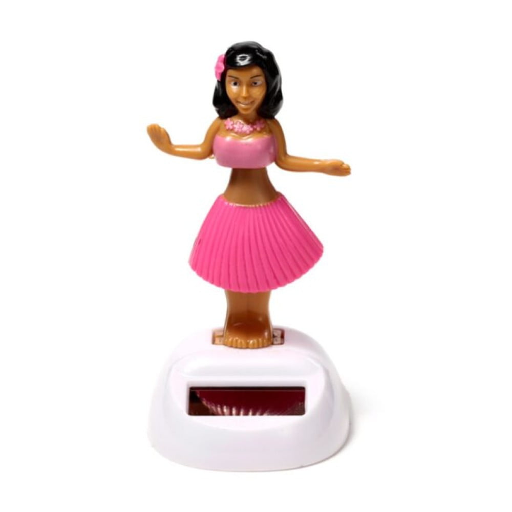 Figurine solaire Vahiné – Robe rose