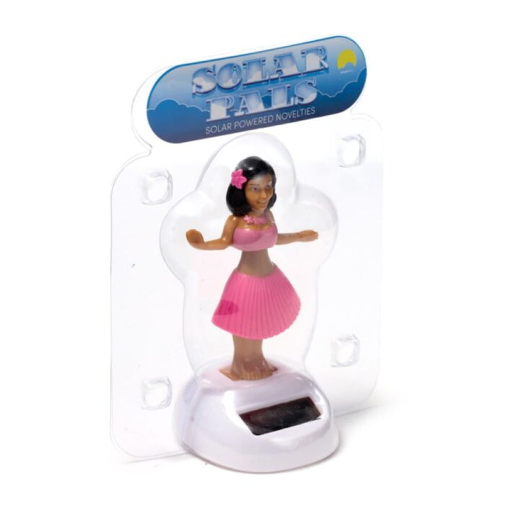Figurine solaire Vahiné – Robe rose