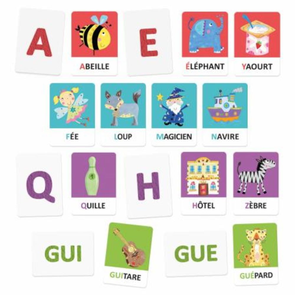 Flashcards Alphabet Tactile et Phonétique Montessori âge 2 à 5 ans
