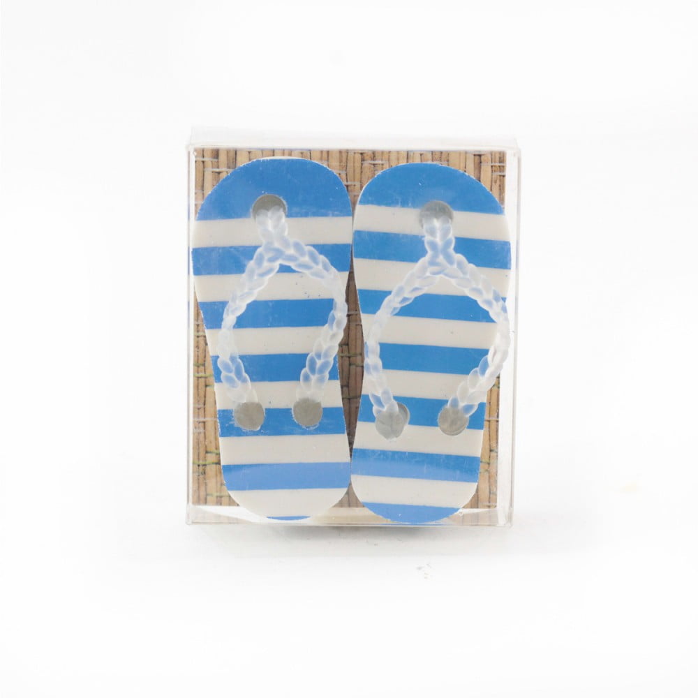 Gomme Paire de Tong Bleu et blanc