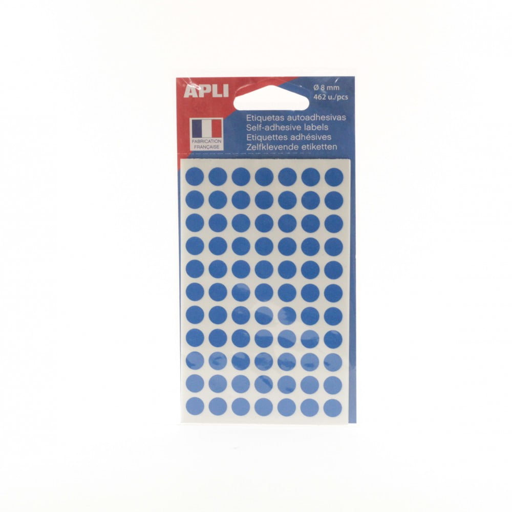Gommettes rondes bleue 8 mm