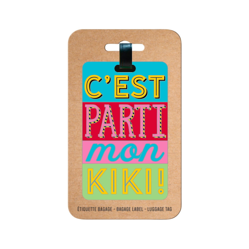 Grande étiquette bagage PREMIUM silicone « C'est parti »