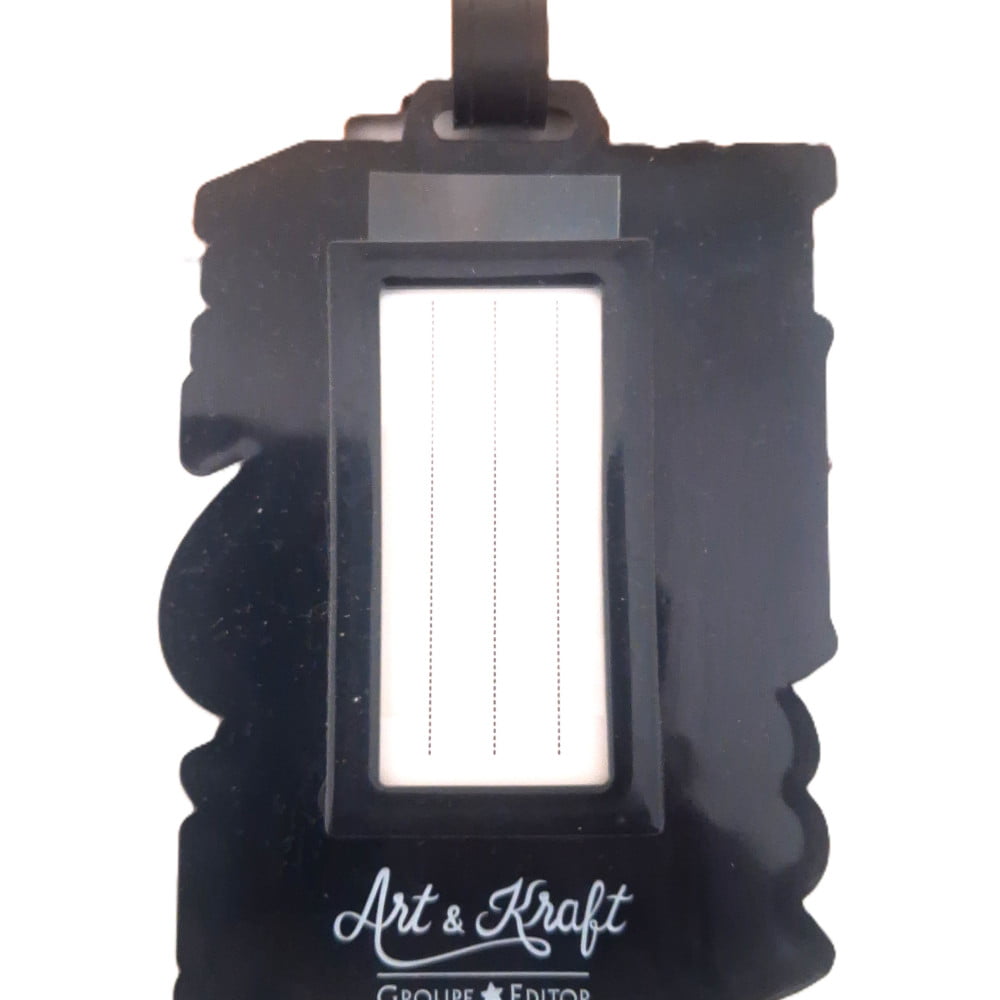 Grande étiquette bagage PREMIUM silicone « Touche pas à mon sac »