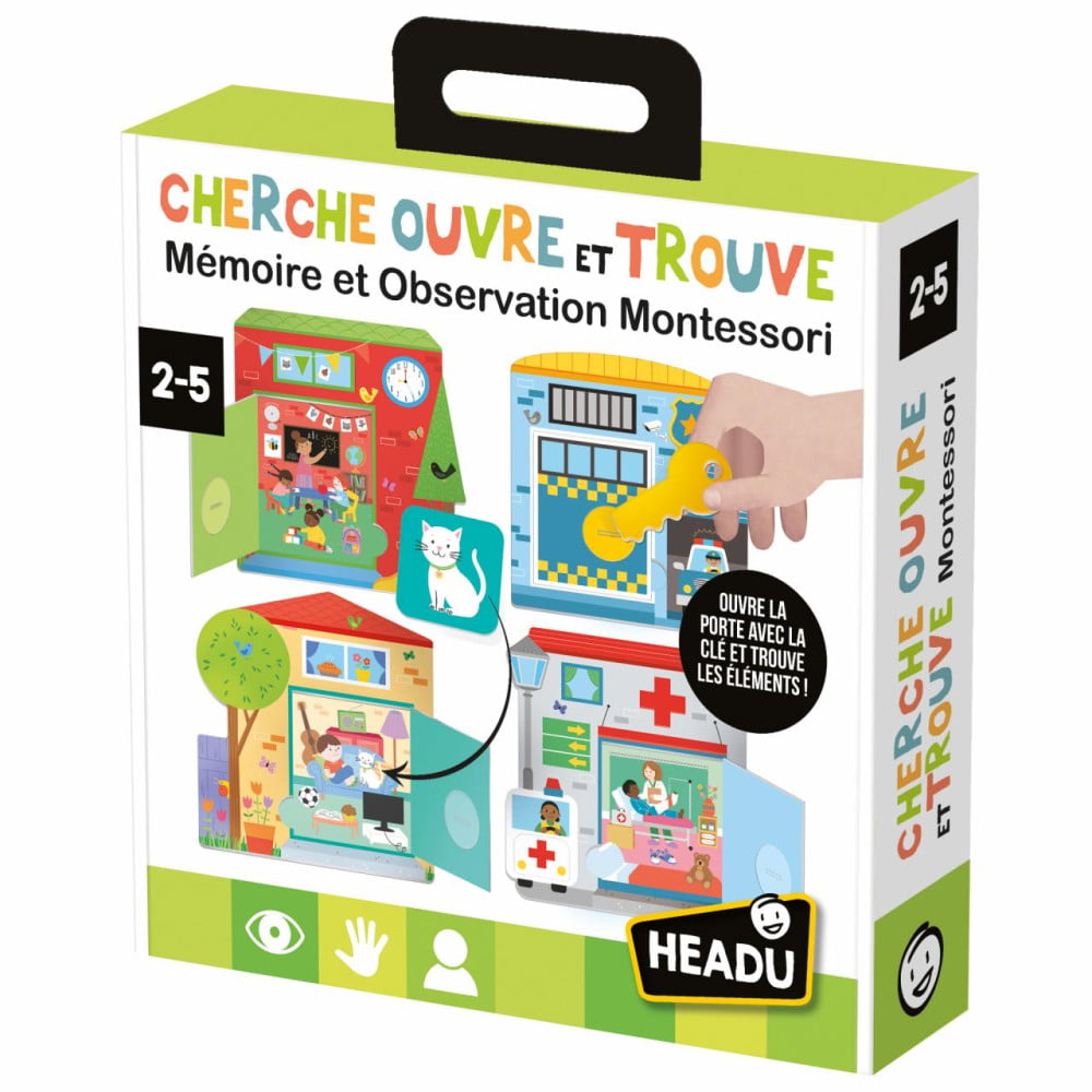 Headu Cherche Ouvre et Trouve Montessori âge 2 à 5 ans