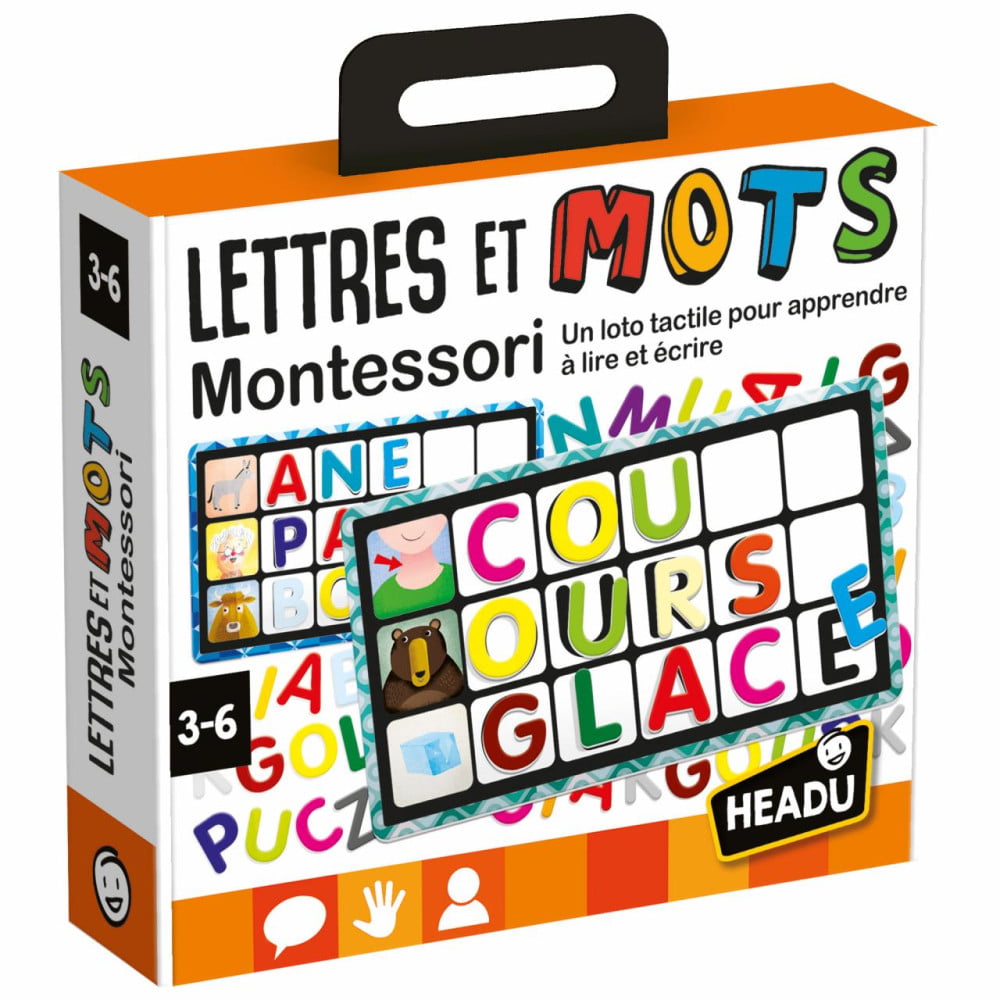 Headu jeu Lettres et mots Montessori âge 3 à 6 ans