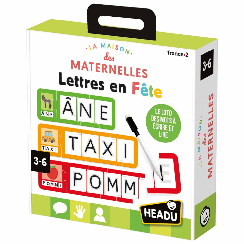 Headu jeu Lettres en fête Maison des Maternelles 3-6 ans