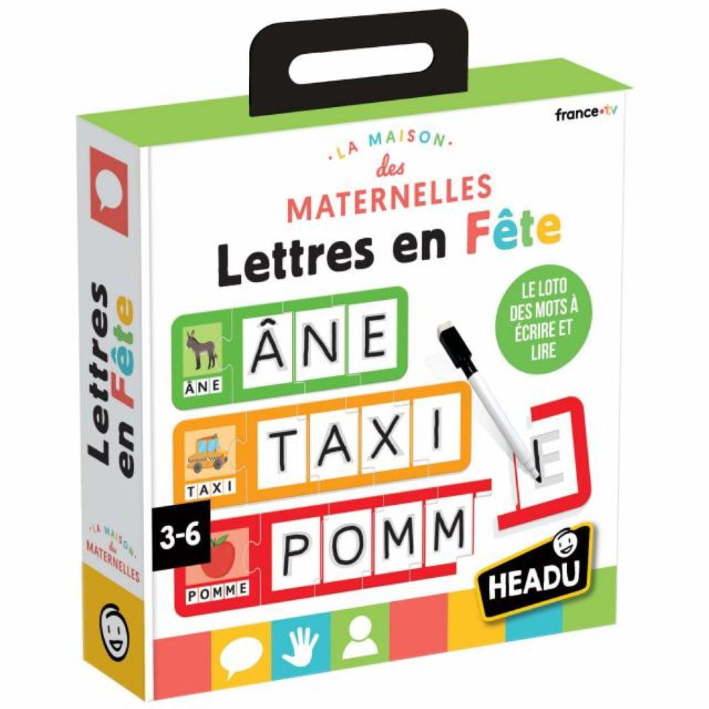 Headu jeu Lettres en fête Maison des Maternelles 3-6 ans