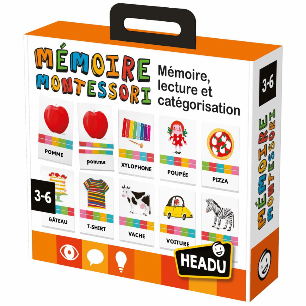 Headu jeu Mémoire Montessori âge 3 à 6 ans