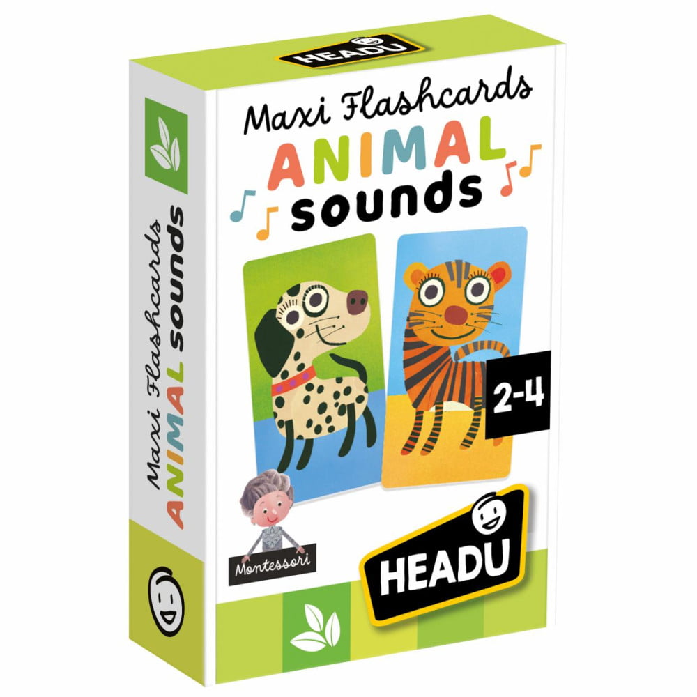 Headu Maxi Flashcards Animal Sounds Montessori âge 1 à 4 ans