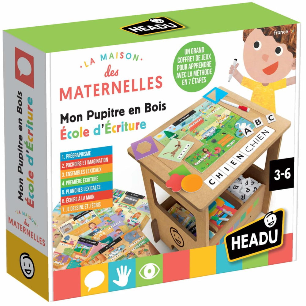 Headu Mon pupitre en bois âge 3 à 6 ans Maison des Maternelles