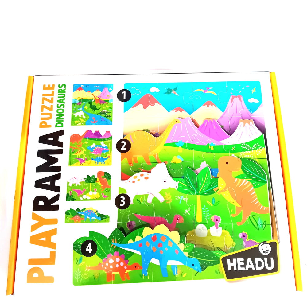 HEADU Playrama Puzzle the Dinosaurs âge à partir de 3 ans