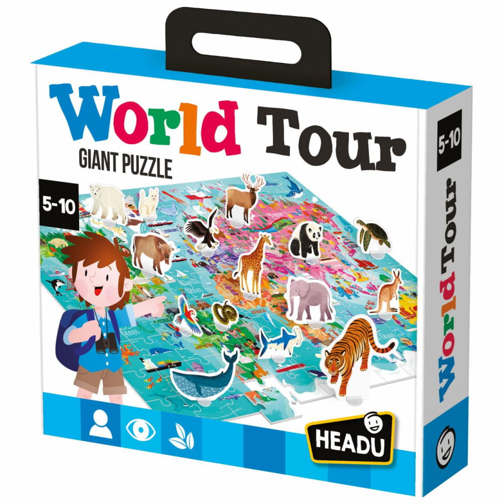 Headu Puzzle géant World Tour âge à partir de 5 ans