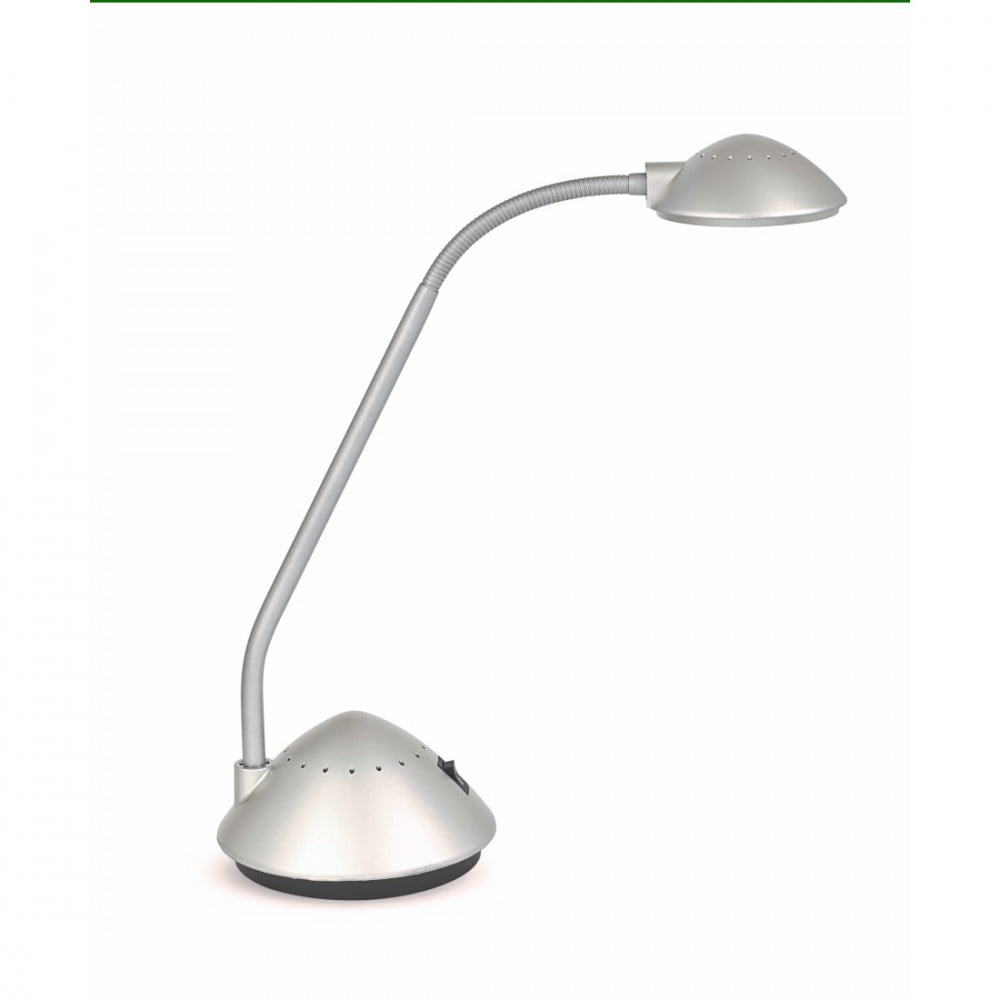 Lampe de bureau LED argentée