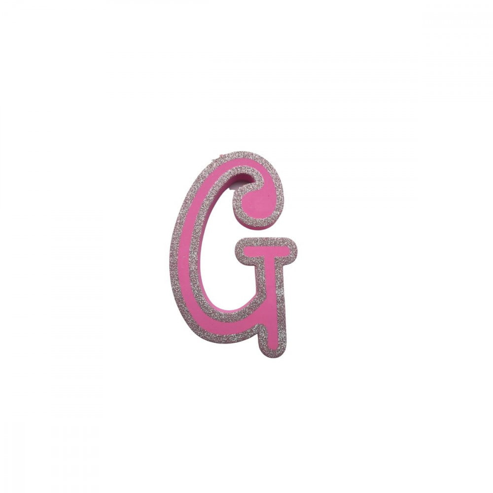 Lettre G adhésive de porte rose