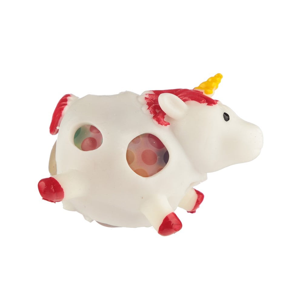 Licorne à presser rouge à billes