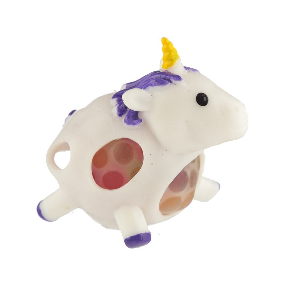 Licorne à presser violette à billes