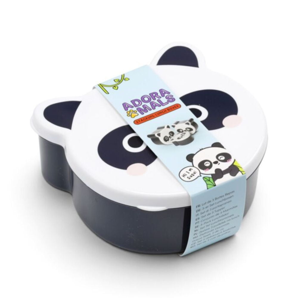 Lot de 3 boîtes repas Adoramals Panda
