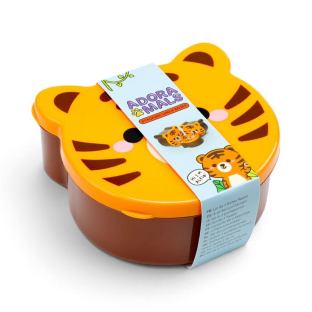 Lot de 3 boîtes repas Adoramals Tigre