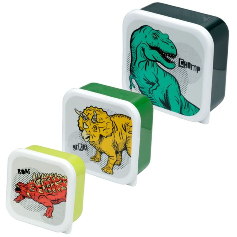 Lot de 3 boîtes repas Dinosaures