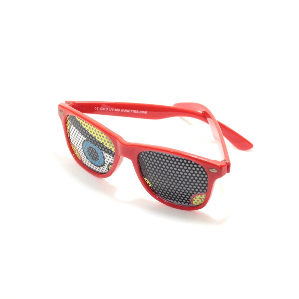 Lunettes de soleil humoristiques rouge