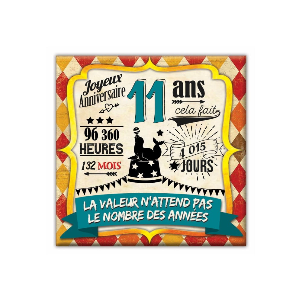 Magnet Anniversaire 11 Ans