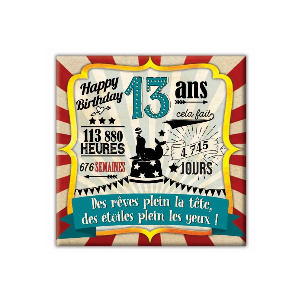 Magnet Anniversaire 13 ans