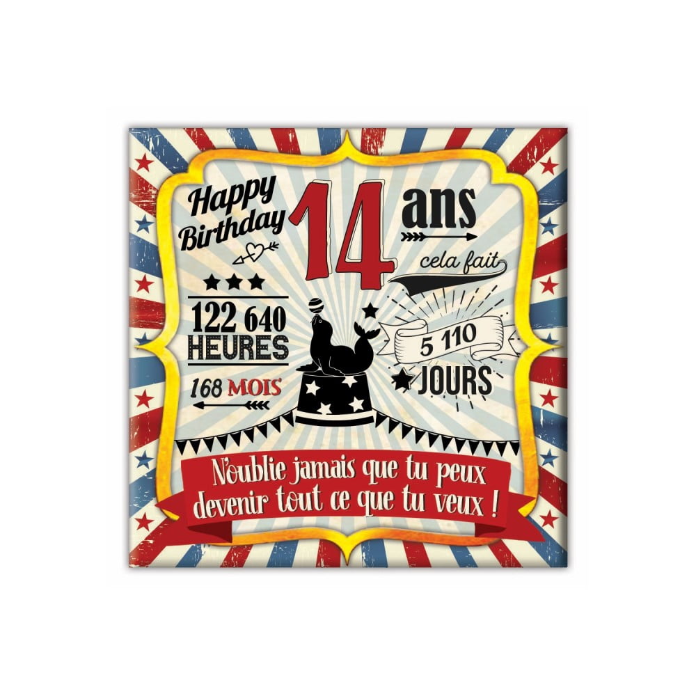 Magnet Anniversaire 14 Ans