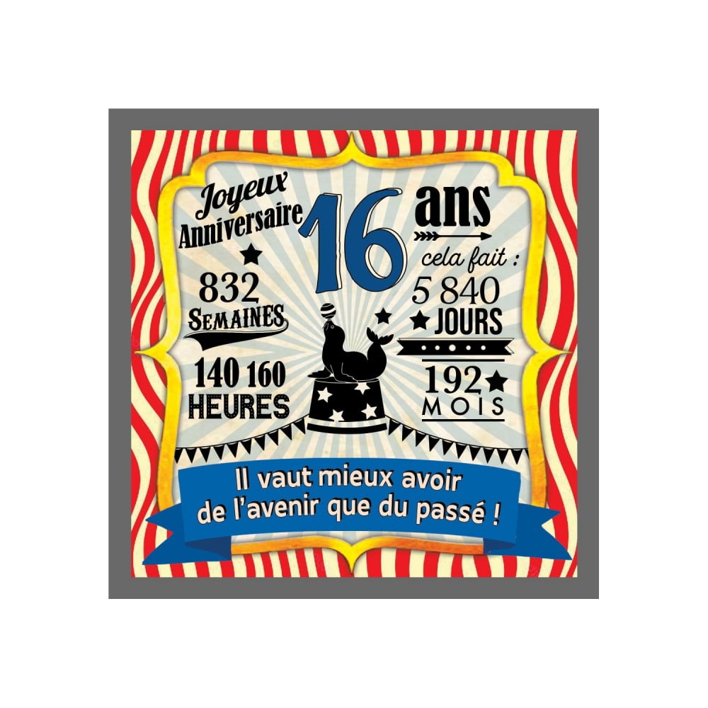 Magnet Anniversaire 16 ans
