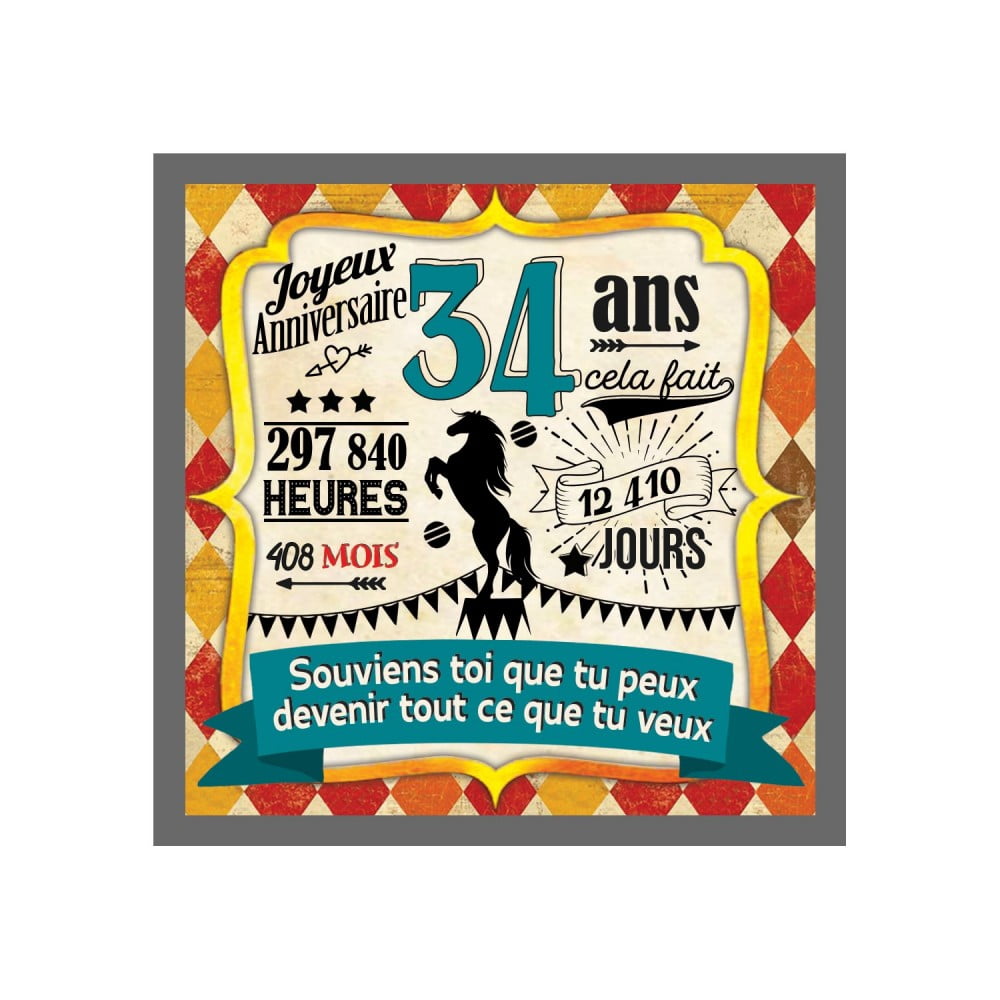 Magnet Anniversaire 34 ans