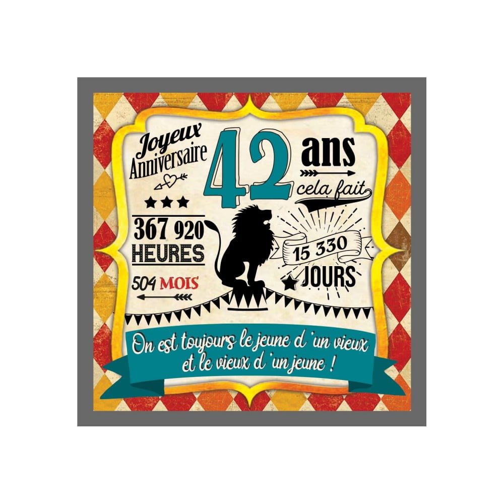 Magnet Anniversaire 42 ans