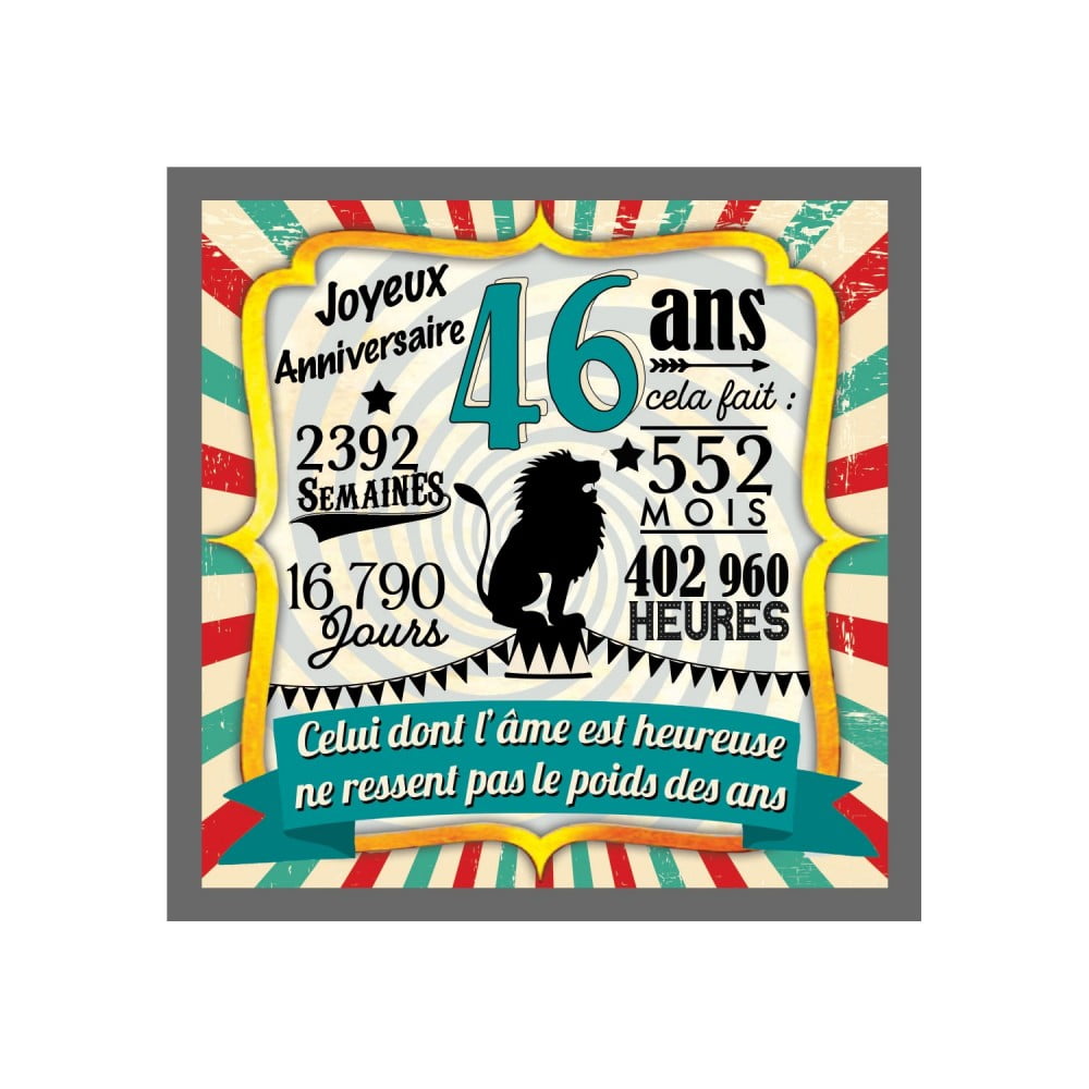 Magnet Anniversaire 46 ans