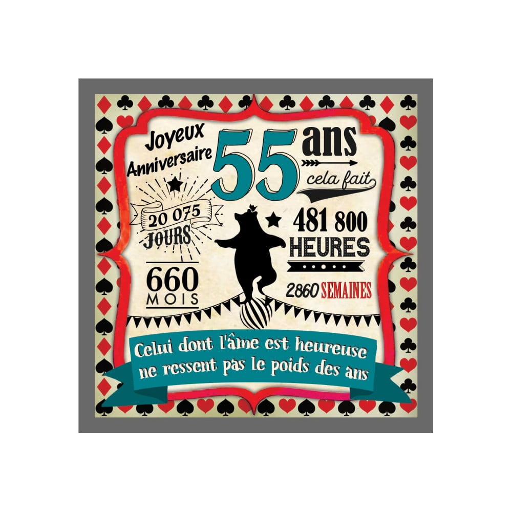 Magnet Anniversaire 55 ans