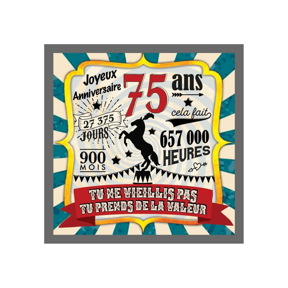 Magnet Anniversaire 75 ans