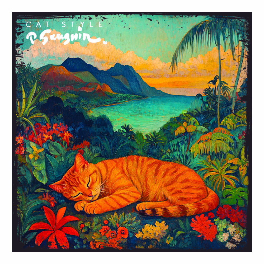 Magnet artistique Chat "L'art d'être un chat" Paul Gauguin