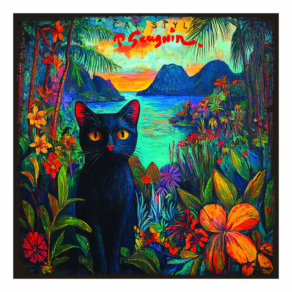 Magnet artistique Chat "L'art d'être un chat" P. Gauguin