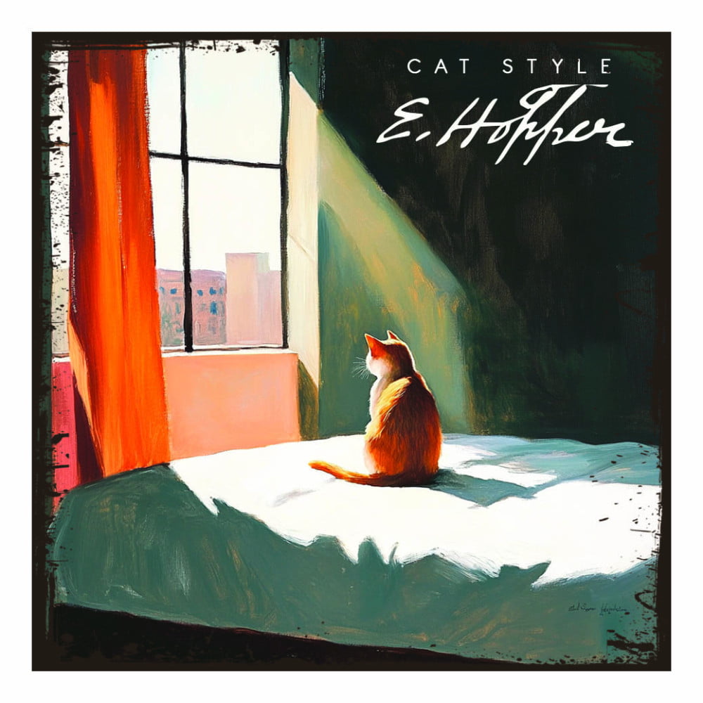 Magnet artistique Chat "L'art d'être un chat" Hopper