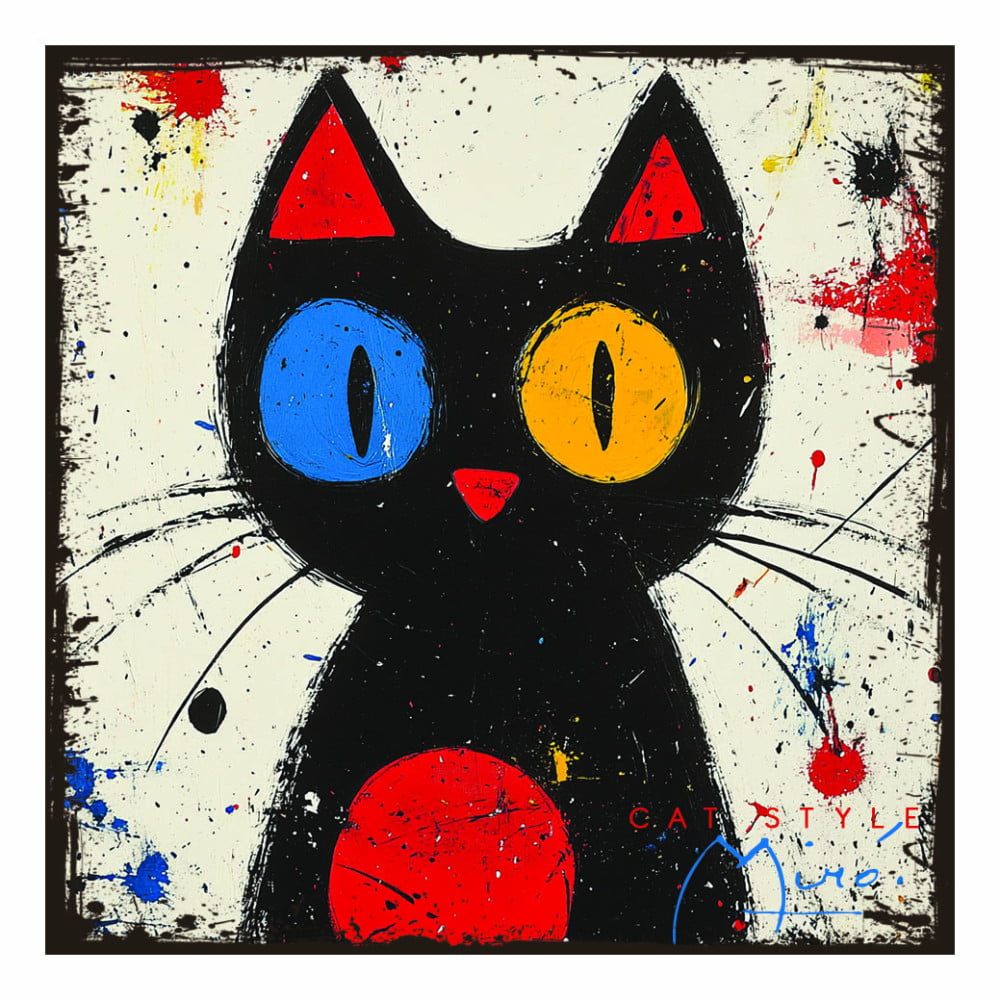 Magnet artistique Chat "L'art d'être un chat" J. Miro