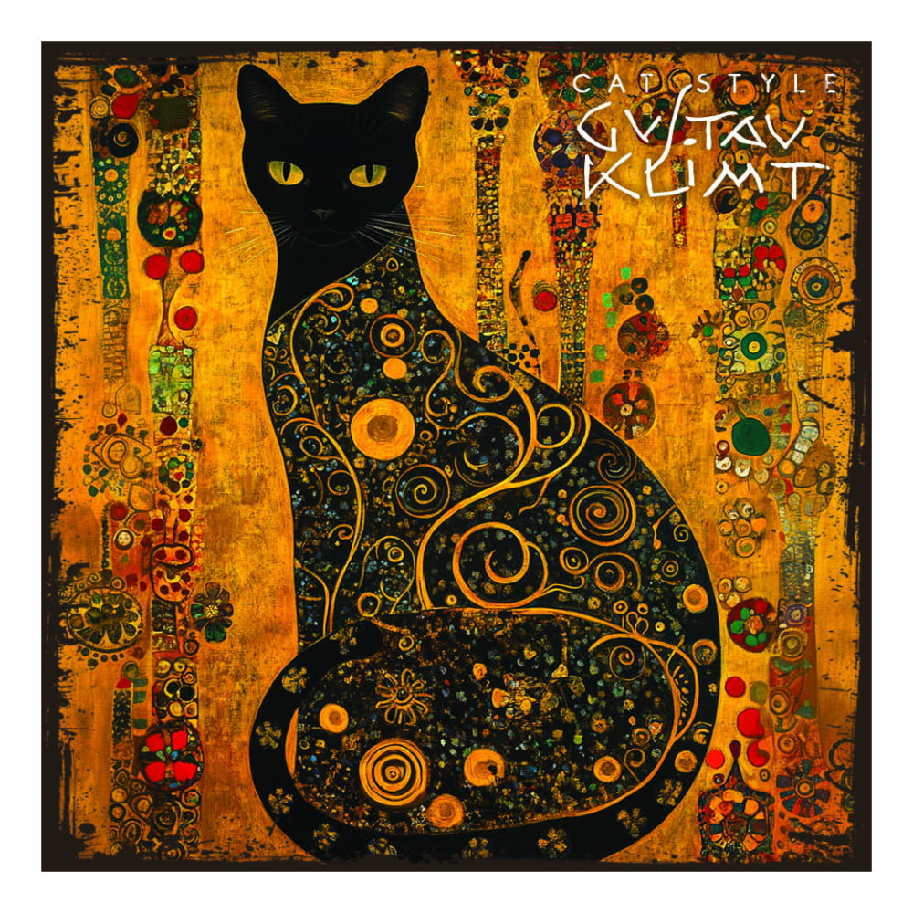 Magnet artistique Chat "L'art d'être un chat" Klimt