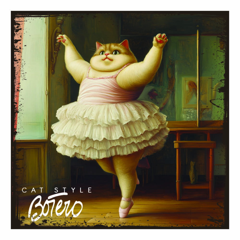 Magnet artistique Chat "L'art d'être un chat" Botero